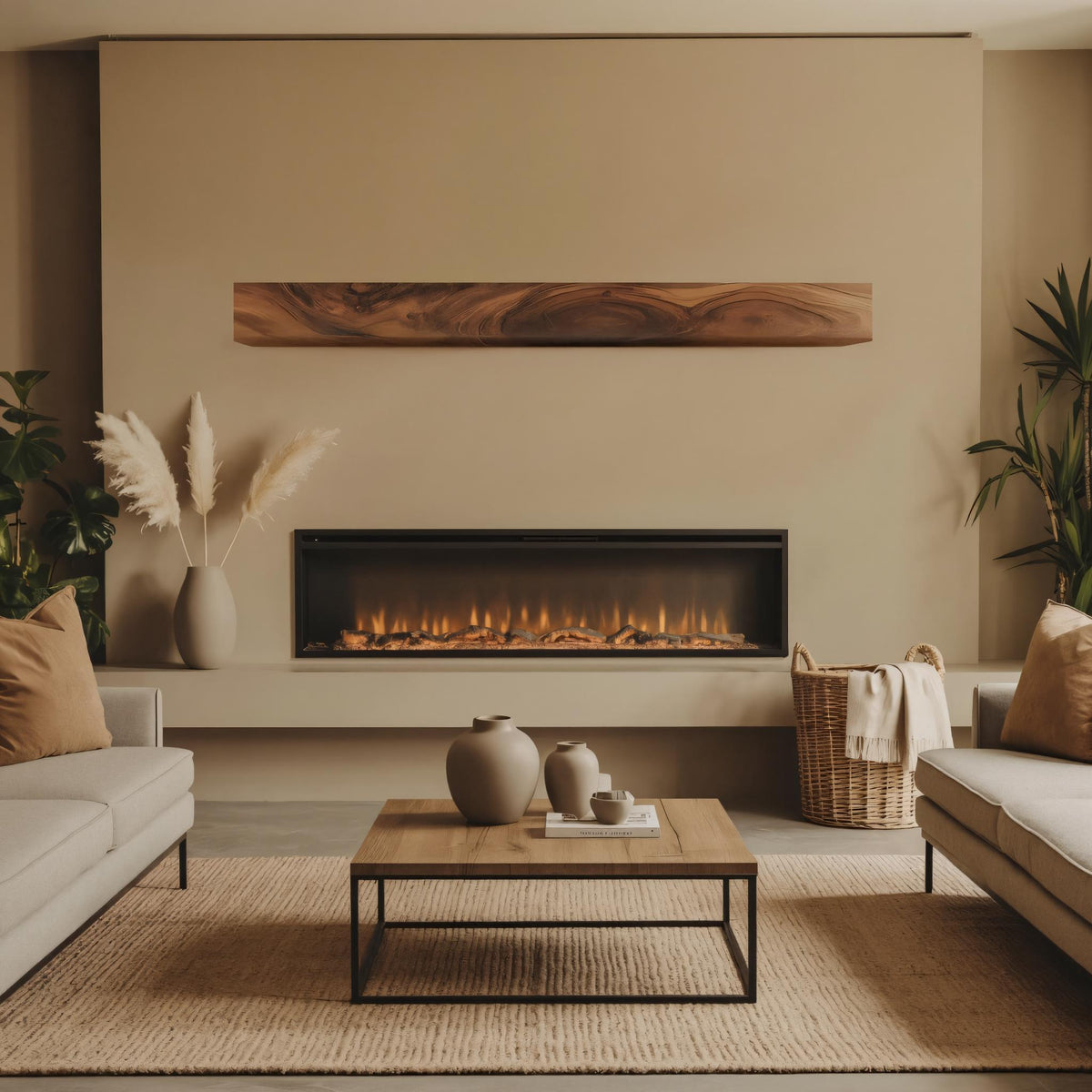 Rustic Floating Mantel Shelf For Fireplace Living Room Wall - Image 3