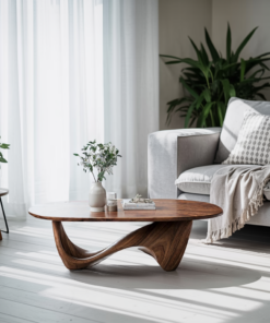 Alternative view of Rustic Solid Wood Table For Cozy Room Setup