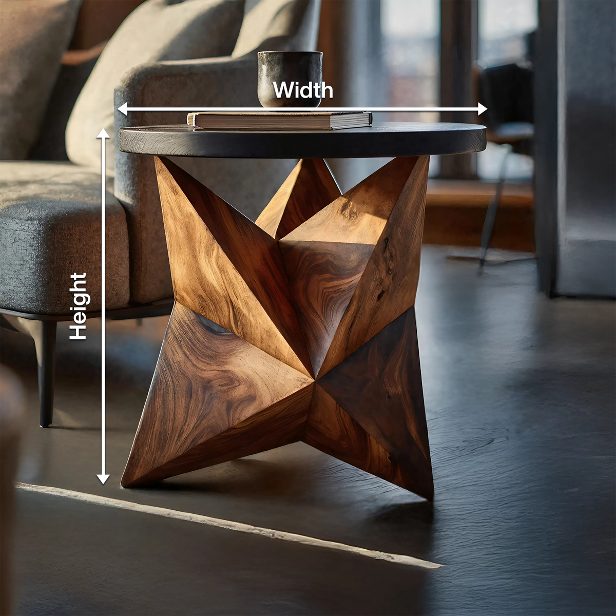 Handcrafted Wooden Side Table For Elegant Furniture Decor - Image 5