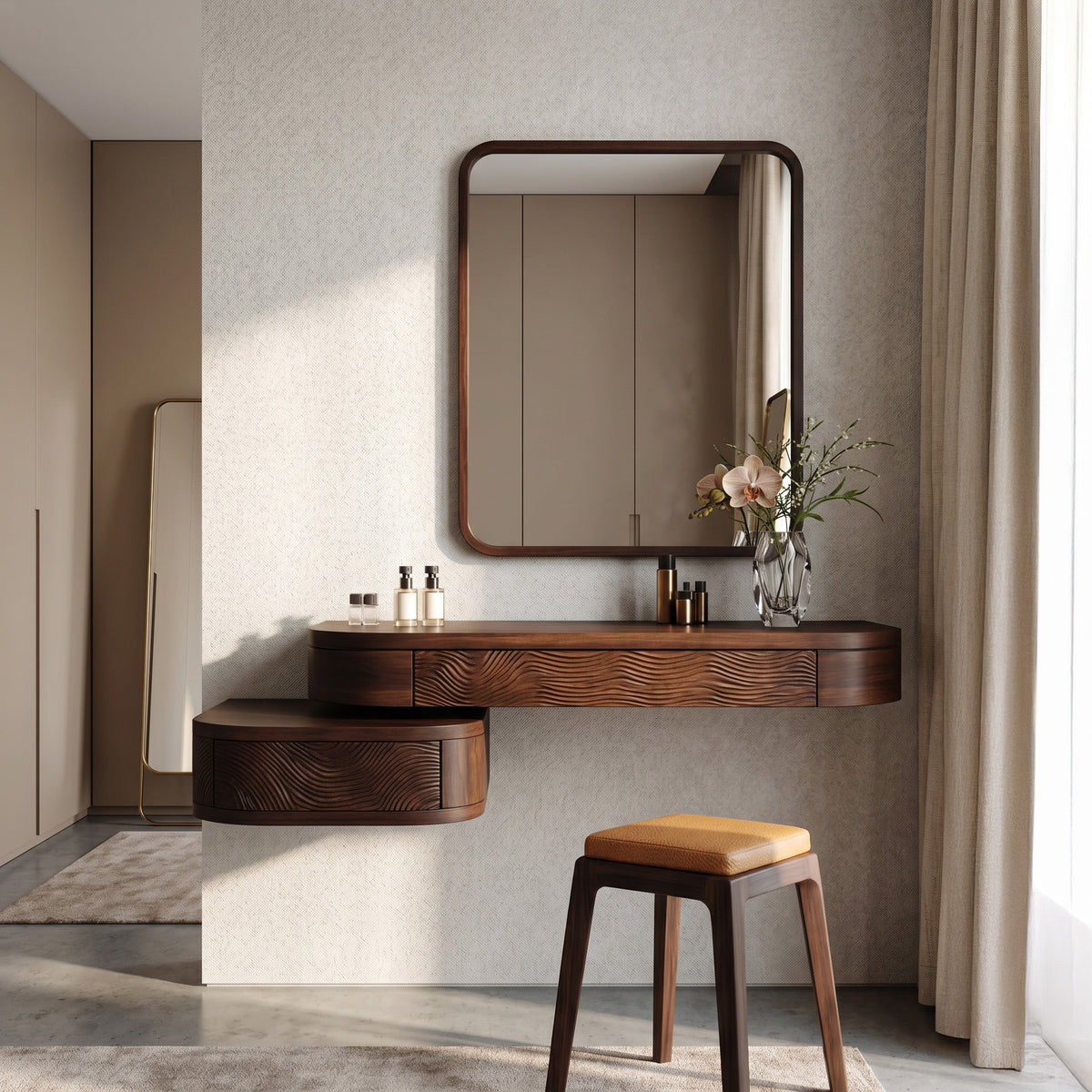 Modern Floating Vanity Table For Bedroom - Image 5